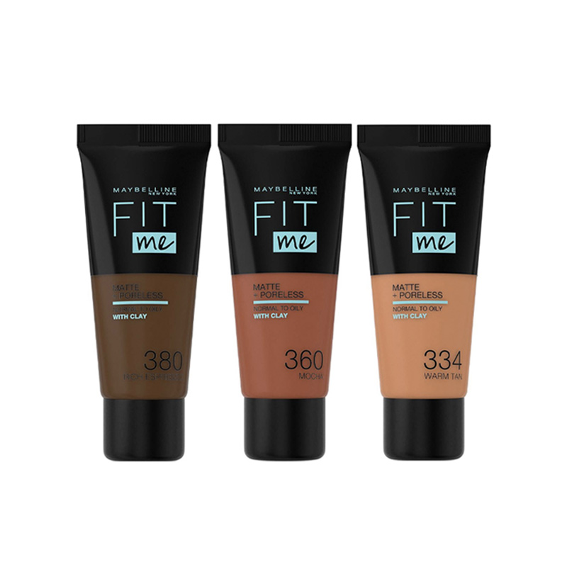 MAYBELLINE Fit Me Matte & Poreless Fond de Teint Fluide Peaux Normales à Grasses