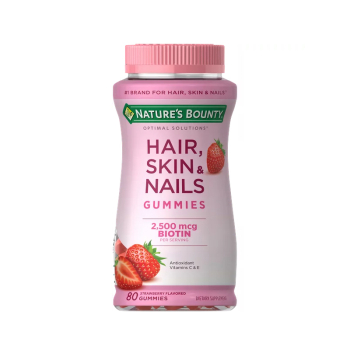 NATURE’S BOUNTY Optimal Solutions Bonbons Gélifiés Goût Fraise Biotine