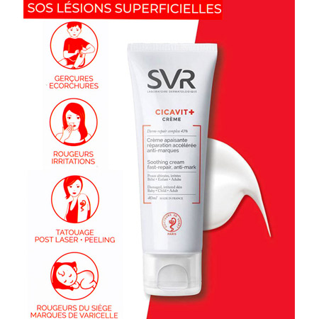 SVR CICAVIT+ Crème Apaisante Réparation Accélérée Anti-marques utilisation