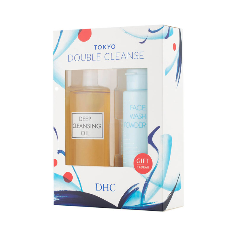 DHC Coffret Double Cleanse Huile Démaquillante + Poudre Nettoyante