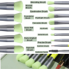 Set de 14 Pinceaux Green Teint & Yeux BS – Image 3