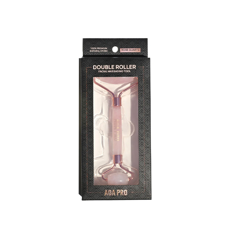 AOA Pro Double Roller de Massage Facial en Quartz Rose