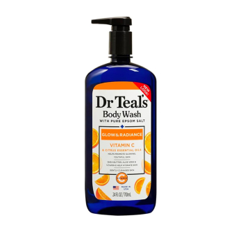 Dr TEAL’S Glow & Radiance Gel Douche Éclat du Teint à La Vitamine C & Agrumes