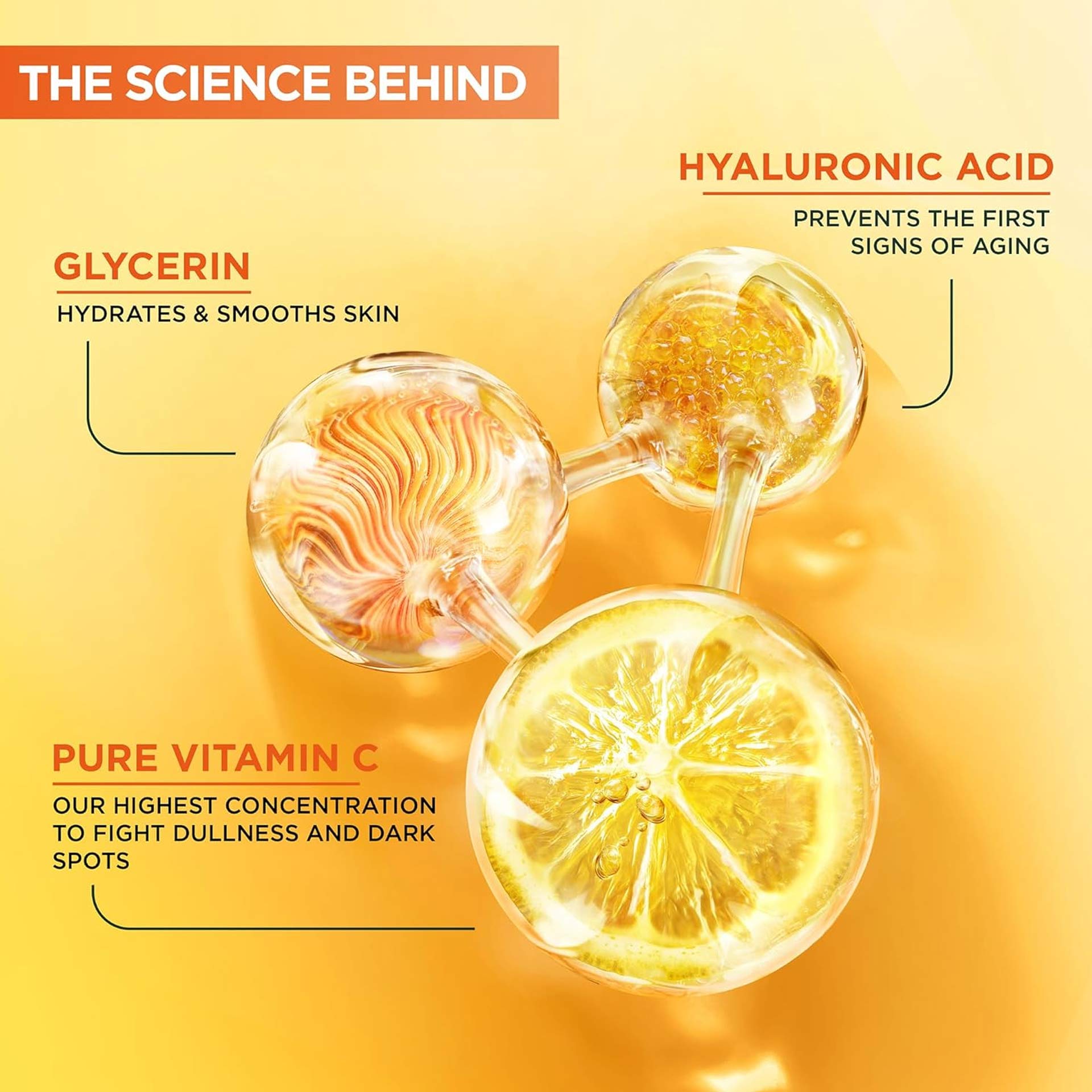GARNIER Sérum Nuit Booster d'Éclat à La Vitamine C Pure 10%