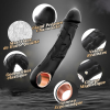 Godemichet Vibromasseur Réaliste Noir Avec Anneau en Or – Image 3