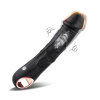 Godemichet Vibromasseur Réaliste Noir Avec Anneau en Or