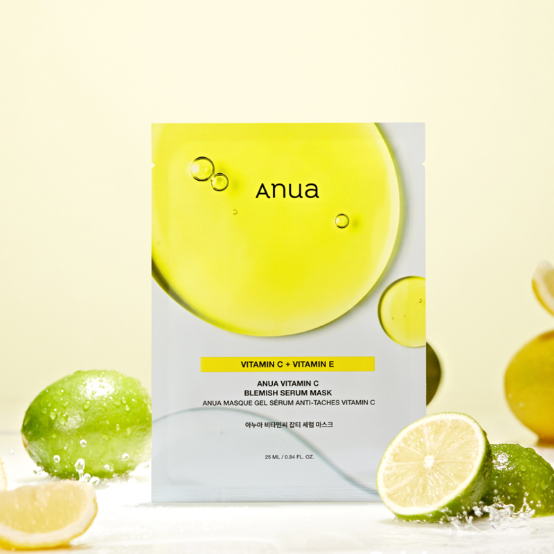 ANUA Green Lemon Vita C Blemish Serum Masque en Tissu Anti-imperfections