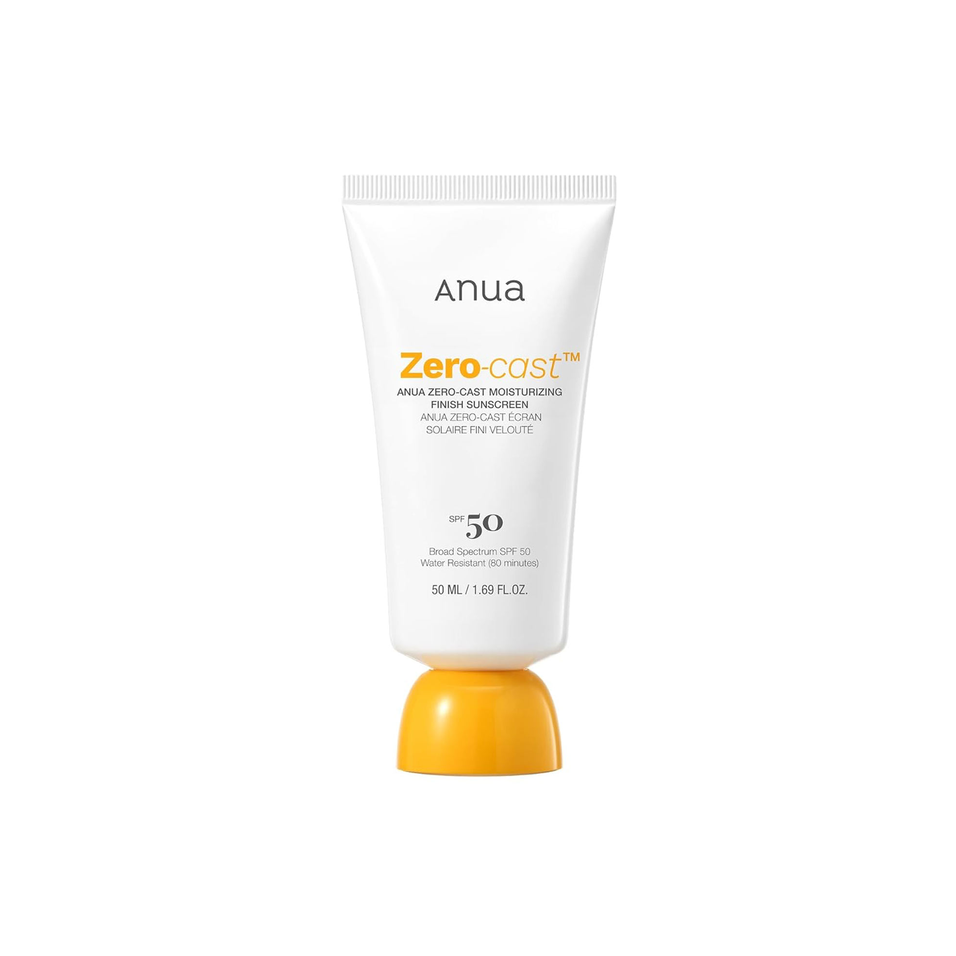 ANUA Zero-cast Moisturizing Finish Sunscreen Crème Solaire