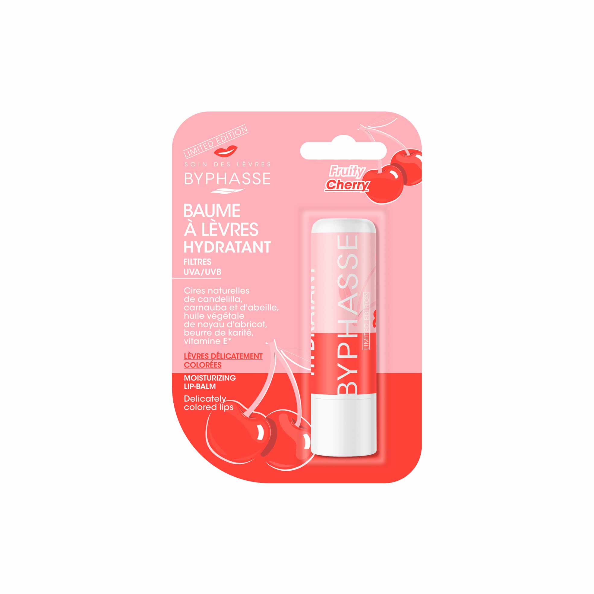 BYPHASSE Baume à Lèvres Hydratant Coloré Fruity Cherry