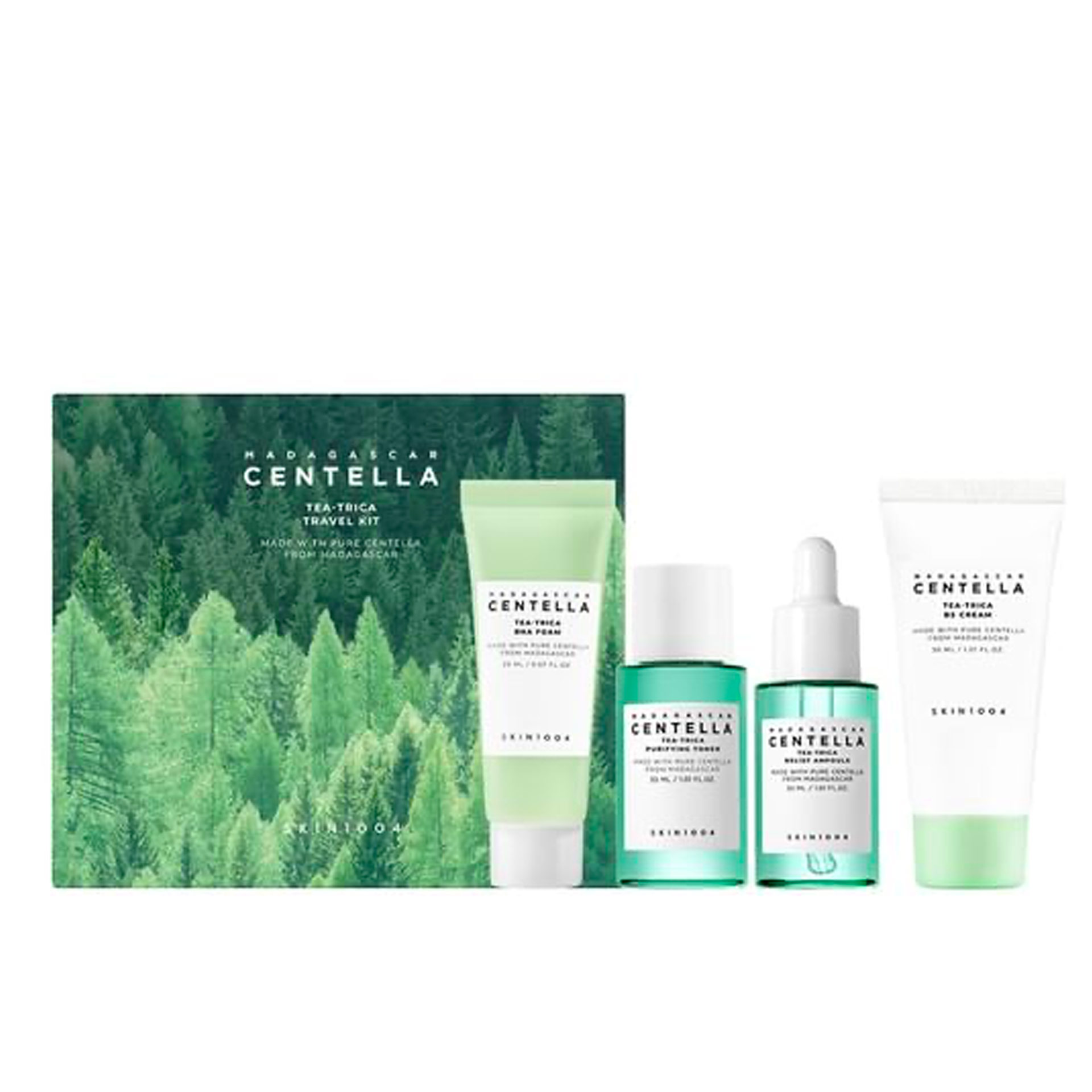 SKIN1004 Madagascar Centella Tea-Trica Travel Kit de Soins Anti-acné