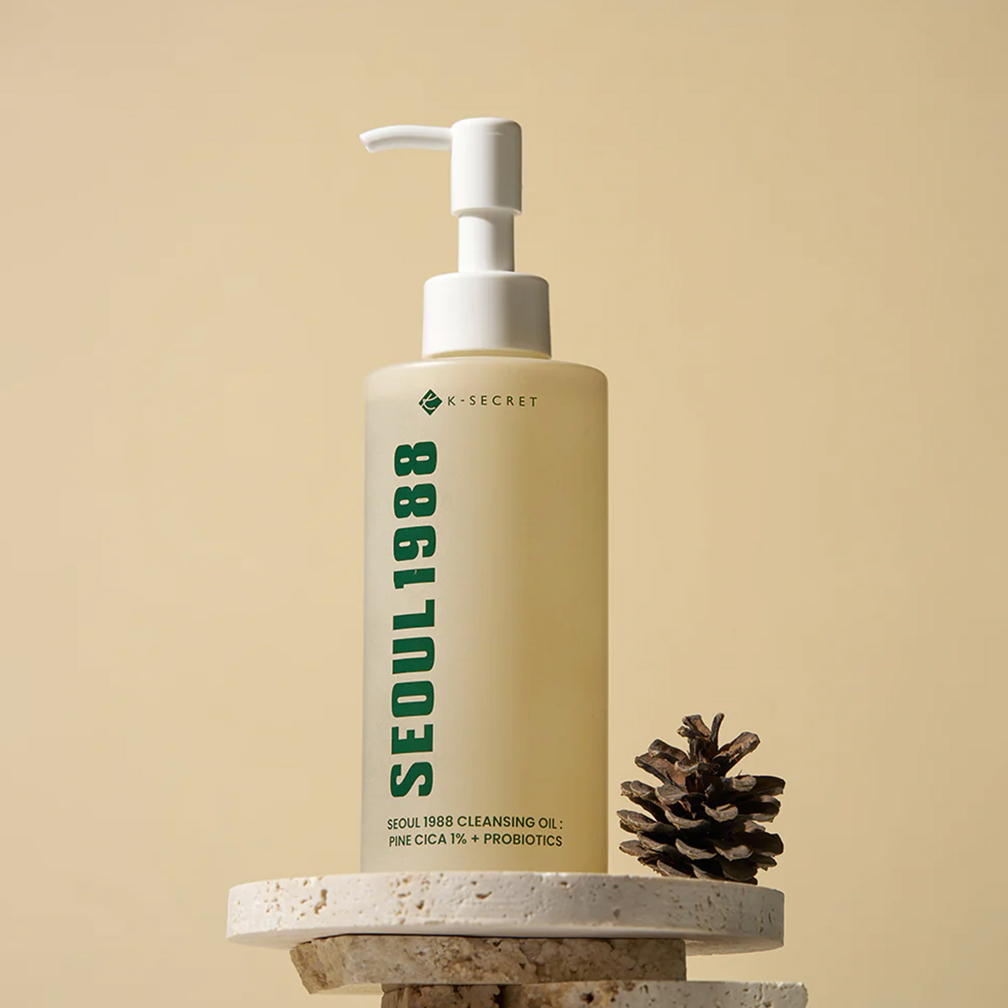K-SECRET Seoul 1988 Cleansing Oil Pine Cica 1% + Probiotics Huile Démaquillante
