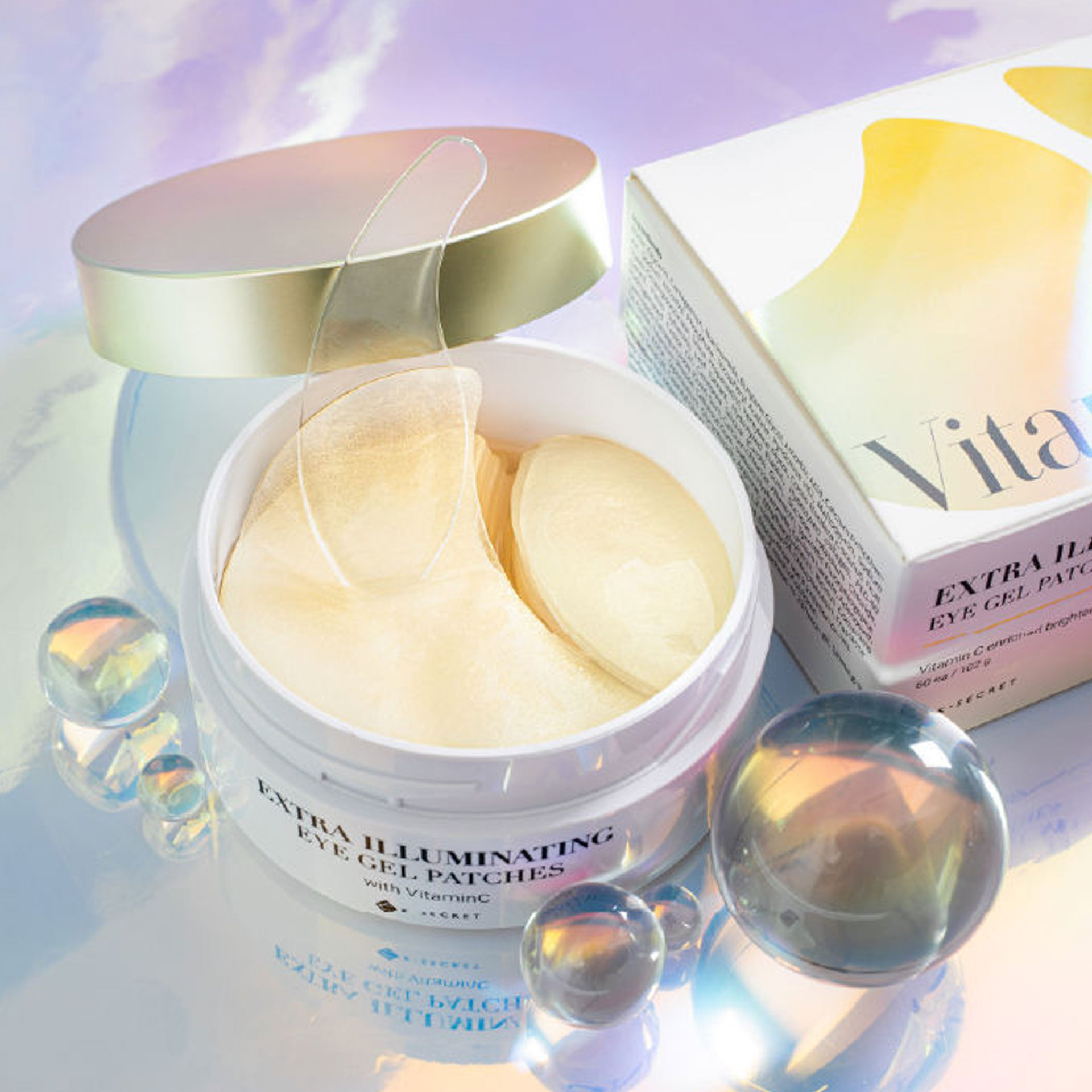 K-SECRET Extra Illuminating Eye Gel Patches Illuminateurs Contour des Yeux à la Vitamine C