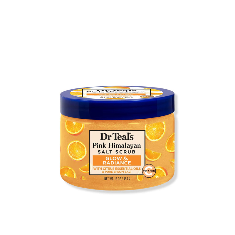 Dr TEAL’S Glow & Radiance Pink Himalayan Salt Scrub Gommage Au Sel Agrumes & Vitamine C